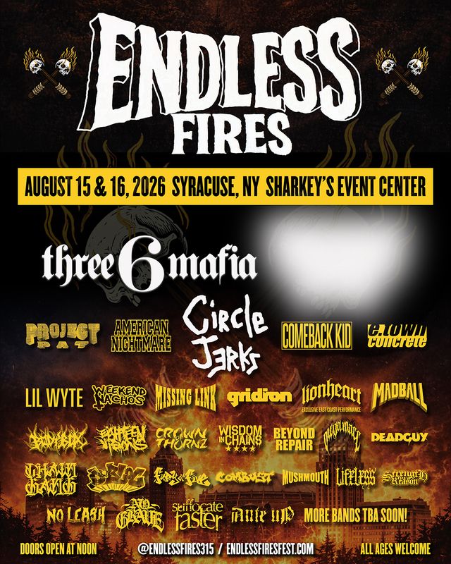american nightmare at endless fires fest in syracuse, new york - august 15th, 2026